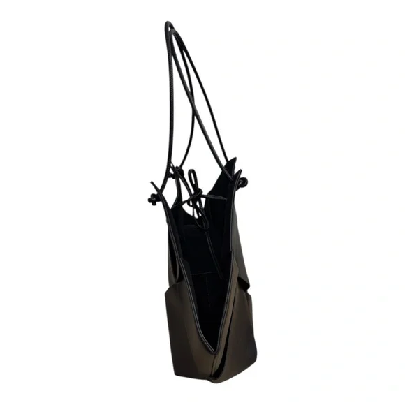 Bob Ore Black Contexture Leather Tote With Removable Suede Compartment Bag - Picture 7 of 15